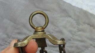 Antique General Store Hardware Scale Pan Hanging Chain Brass Metal Mercantile 5