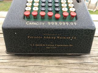 Antique / vintage Corona hand crank adding machine 6