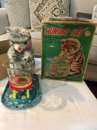 1950’s Hungry Cat Vintage Toy Made In Japan By Linemar.