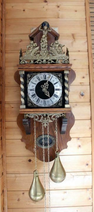 Vintage Dutch Warmink Zaanse Wall Clock (za 16)