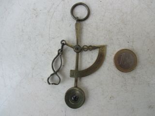 Antique Unusual Small Scale With Spring to Hold the Bag of Gold Up To 50 Grams 5