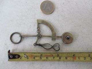 Antique Unusual Small Scale With Spring to Hold the Bag of Gold Up To 50 Grams 8