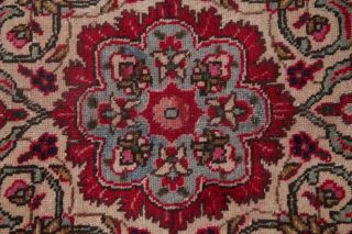 Antique Medallion NAVY BLUE RED Oriental Area Rug Floral Hand - Knotted Wool 10x13 7