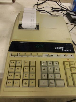 Monroe Classic Business Calculator Adding Machine W/paper Great