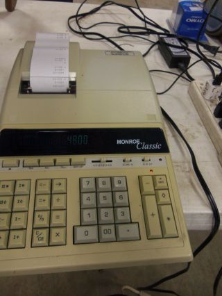 Monroe Classic Business Calculator Adding Machine w/Paper Great 2