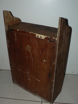 Antique Vintage Primitive Wall Cabinet Shelve Bathroom Vanity Display Oak Wood 3