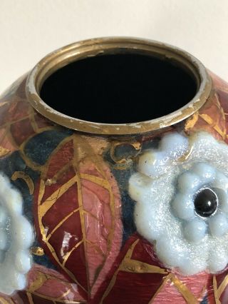 Jules Sarlandie French Enamel Limoges Vase Circa 1930 Similar To Camille Faure 8