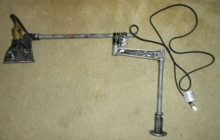 Vintage Industrial Adjustable Articulating Woodward Work Lamp Steampunk Light