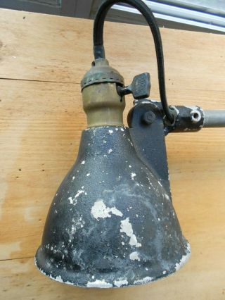 Vintage Industrial Adjustable Articulating Woodward Work Lamp Steampunk Light 3
