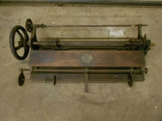 Early Antique Eclipse Wall Paper Trimmer Cutter,  Cast Iron Machine,  Phila.  Pa
