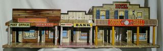 Vintage 1950’s Marx Roy Rogers Mineral City Western Town Tin Litho Building