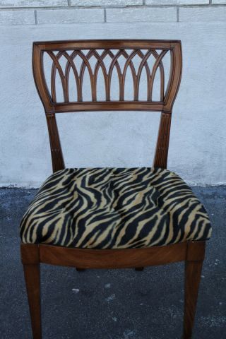Elegant John Stuart,  Inc English Hepplewhite Desk Side End Chair,  Upholstery 2