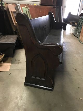 1available Price Separate Antique Church Pew Gothic End 7’4” To 9 Foot