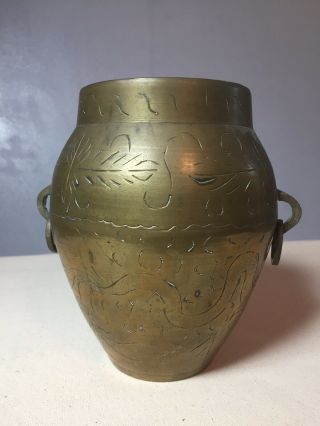 Old Asian Bronze Vase Early 20th Century