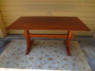 Tiger Maple Tavern Table By The Federalist Furniture Co.  Of Greenwich Conn.