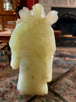 钟馗 JADE CARVED ZHONG KUI FIGURE - Qing Dynasty Period - Marks To Base VERY RARE 10