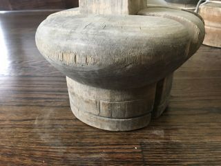 Vintage Antique Wooden Hat Block Form Hand Made 9