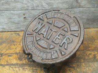 Vintage Industrial Steampunk Cast Iron Water Meter Cover Lamp Base Proyect