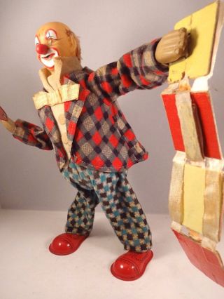 Vintage battery toy Clown the Magician funny actions Alps Cragstan circus japan 11