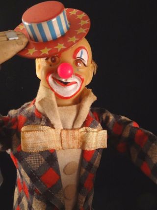 Vintage battery toy Clown the Magician funny actions Alps Cragstan circus japan 2