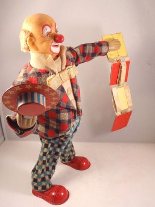 Vintage battery toy Clown the Magician funny actions Alps Cragstan circus japan 5