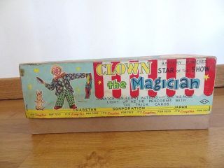 Vintage battery toy Clown the Magician funny actions Alps Cragstan circus japan 6