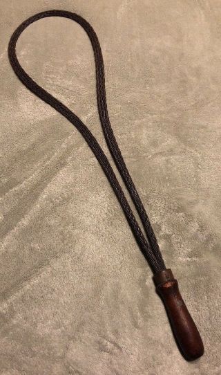 Vintage Rug Beater Twisted Woven Braided Wire With Wood Handle 27 1/2” Long