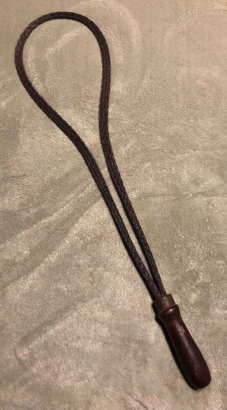 Vintage Rug Beater Twisted Woven Braided Wire With Wood Handle 27 1/2” Long 6