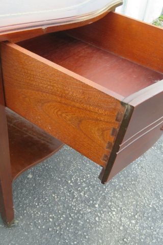 Mahogany Leather Top Nightstands Side End Tables 9754 5