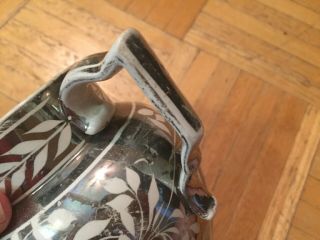 Early 19th Century Pearl Ware Pitcher W Silver Lustre Decoration c 1820s 11
