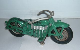 RARE & LARGE ANTIQUE 1930 ' S VINDEX CAST IRON HENDERSON MOTORCYCLE 2
