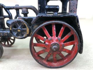 Vintage Avery Cast Iron Toy Steam Tractor Black Red Wheels 10