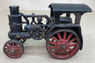 Vintage Avery Cast Iron Toy Steam Tractor Black Red Wheels