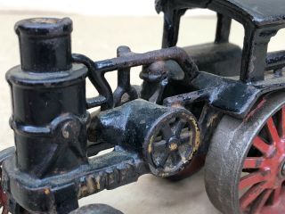 Vintage Avery Cast Iron Toy Steam Tractor Black Red Wheels 9