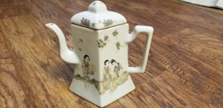 Antique Chinese Porcelainteapot With Unique Design