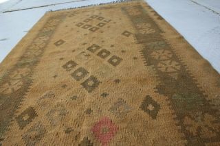 6 ' 7 x 3 ' 1 Brown Antique Handwoven Afghan Wool Kilim Area Rug Kelim Carpet 1167 3