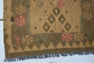 6 ' 7 x 3 ' 1 Brown Antique Handwoven Afghan Wool Kilim Area Rug Kelim Carpet 1167 4