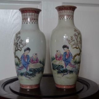 2 Antique Chinese Vases - Eggshell Porcelain