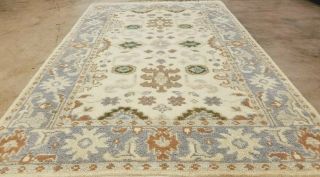 Unmatched Hand - Knotted Turkish Oushak Tribal Rug All Nzd Wool Durable 3 