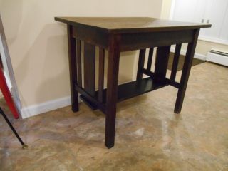 Antique Mission Solid Oak Table Arts And Crafts Stickly Early 1900 