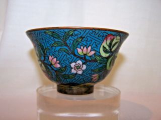 9 PEACHES - 18TH QING Chinese CLOISONNE Enamel Bronze Handleless Cup OFFERS 3
