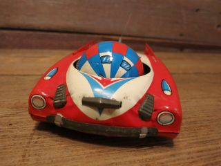 Vintage RARE 1950 ' s MARS PATROL No.  17 Tin Friction Powered Space Ship Metal Toy 4