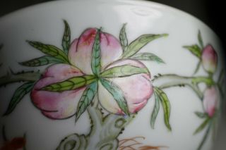 Antique Chinese 19thC Qing Guangxu Mark & Period Nine Peach Bowl Famille Rose 12