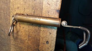 Antique Chatillon Tubular Brass Scale N.  Y.  Inst - T 4 Pounds Unusual Hanging Fork 6