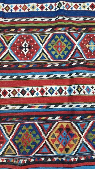 Antique Caucasian Shirvan Kilim Rug