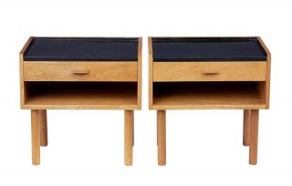 Oak Bedside Tables Designed By Hans J Wegner For Ry Mobelfabrik