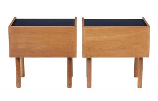 OAK BEDSIDE TABLES DESIGNED BY HANS J WEGNER FOR RY MOBELFABRIK 4