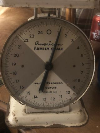Vintage American Family Kitchen Scale,  25 Oz. ,  Farmhouse