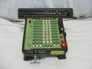 Vintage Antique Monroe Mechanical High Speed Adding Machine Calculator No.  1