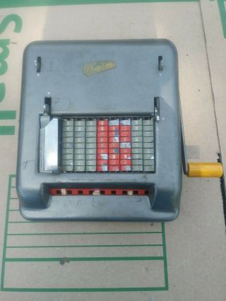 Vintage German Thales Patent Mechanical Calculator Arithmometer Adding Machine